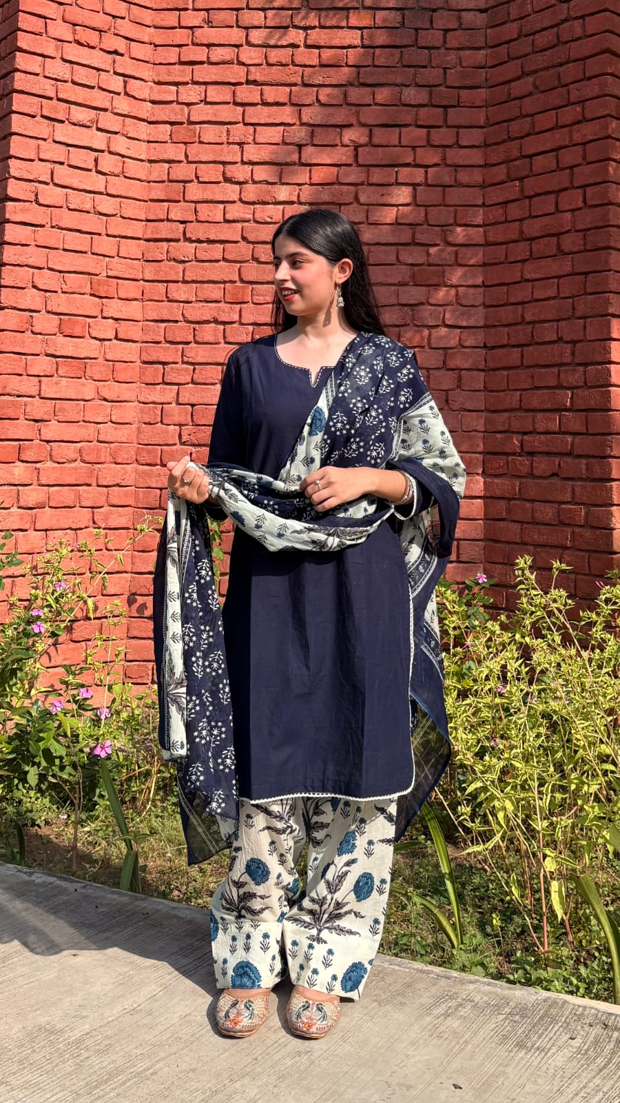 Floral Printed Patiala Salwar Suit Set
